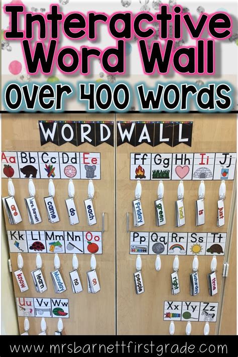 Editable Interactive Word Wall Cards First 400 Sight Words