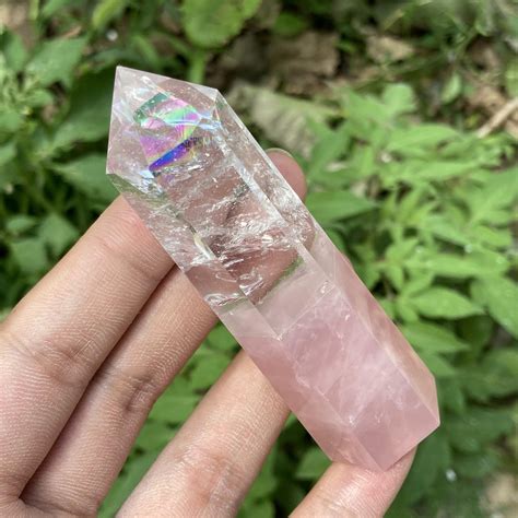 1pc 70g Natural Clear Quartz Rose Quartz Crystal Etsy