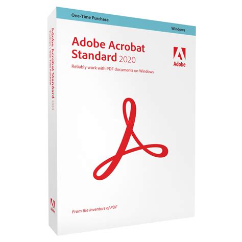 Adobe Acrobat Standard 2020 1 Utilisateur Version Boîte Logiciel