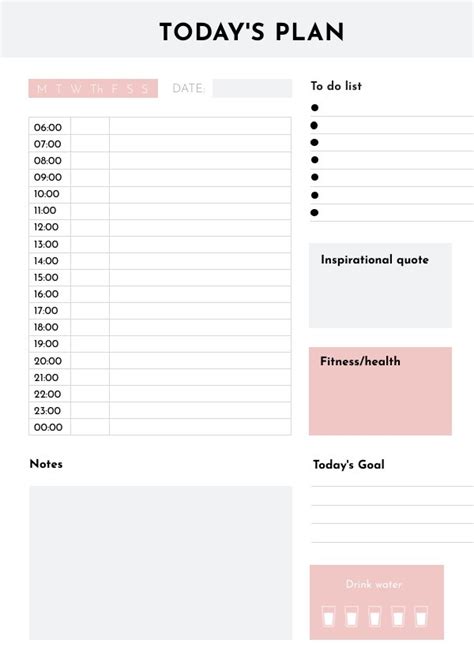 Free Printable Daily Schedule Template - Flipsnack