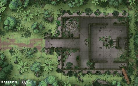 Supplemental Encounter Map Overgrown Jungle Ruin 40 X 25