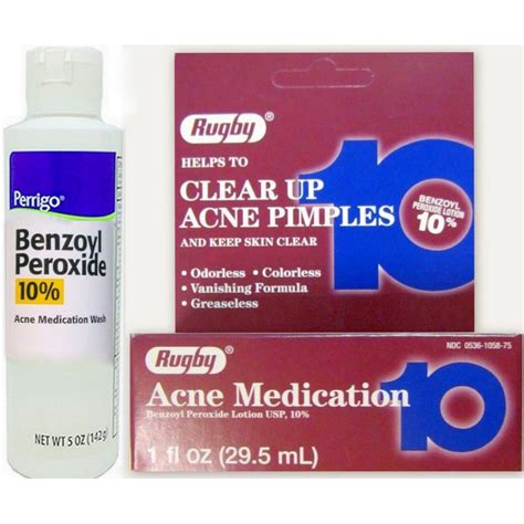 Rugby Acne Medication Benzoyl Peroxide Lotion 10 1 Oz