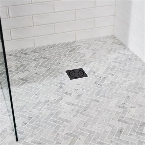 Decor8 Tiles 305 X 325 X 10mm White Marble Herringbone Carrara Mosaic Tile