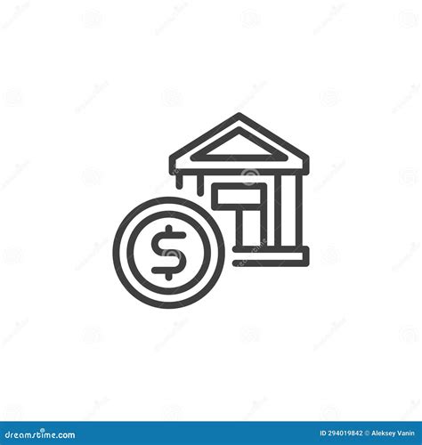 Bank Fees Line Icon Stock Vector Illustration Of Exchange 294019842