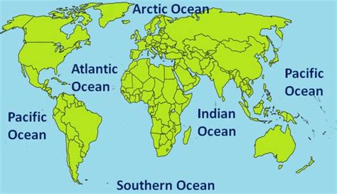 5 Best Images Of Continents And Oceans Map Printable Unlabeled World