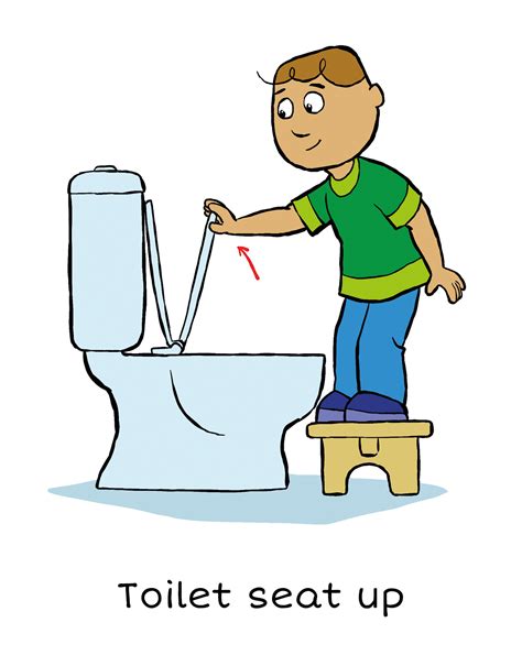 Toilet Time Visual Cards For Boys Learning To Stand For Wee And Sit