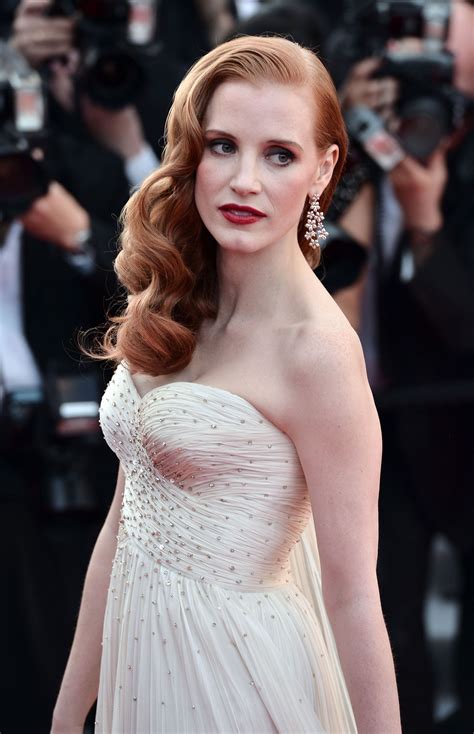 Jessica Chastain In Cannes 2012 Pelo Glamoroso Peinados Famosas