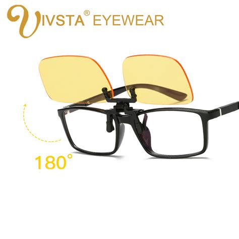 buy ivsta anti blue rays computer glasses clips men flip clip on yellow color