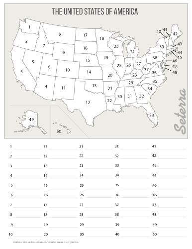50 States Quiz Printable Pdf