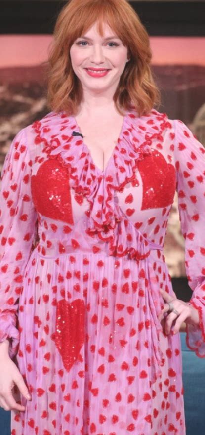 Who Made Christina Hendricks Pink And Red Heart Sequin Dress Cristina Hendricks Beautiful
