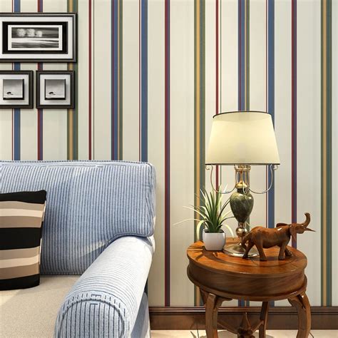 Classical 3d Modern Wallpaper Vertical Stripe Wallpapers Living Room