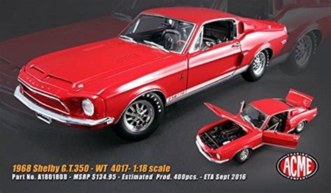 Online Store 1968 Ford Shelby Mustang Gt 350 Dark Green Wt Color Code