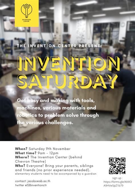 Invention Saturday 900 1200 November 19 Invention Center