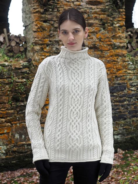 Celtic Ladies Aran Sweater By Natallia Kulikouskaya For Arancrafts Of Ireland Cable Knit