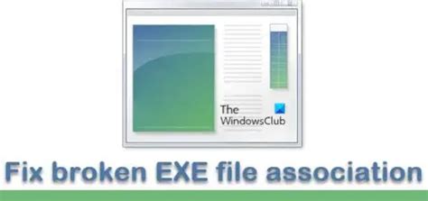 Cant Open Exe Files Fix Broken Exe File Association In Windows