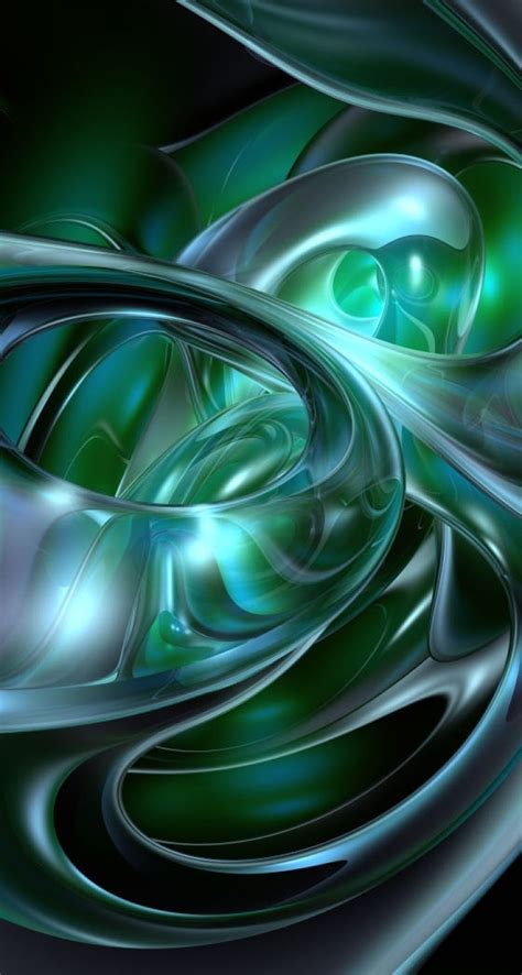 Wallpaper Waves Blue Green Abstract Hq Wallpapers For Pc