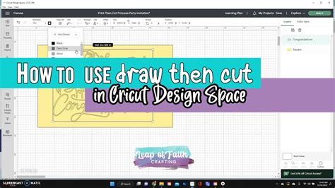 How To Use Draw Then Cut In Cricut Design Space Youtube
