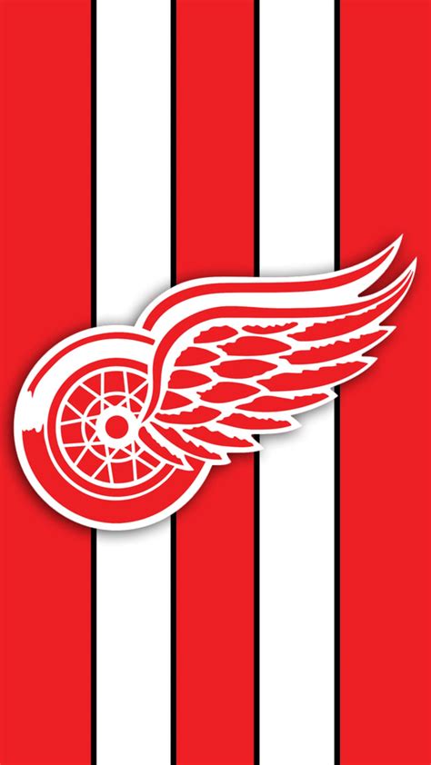 Download Detroit Red Wings Stripes Wallpaper
