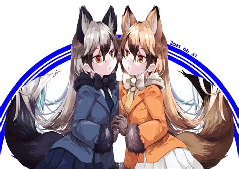 Silver Fox And Ezo Red Fox Kemono Friends Drawn By Nanana Nanana Iz