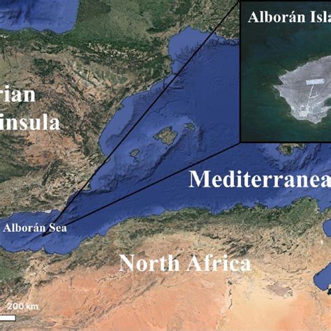 Map Depicting The Geographic Location Of Alborán Island Download