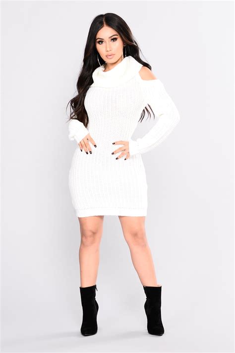 Thea Sweater Dress Off White