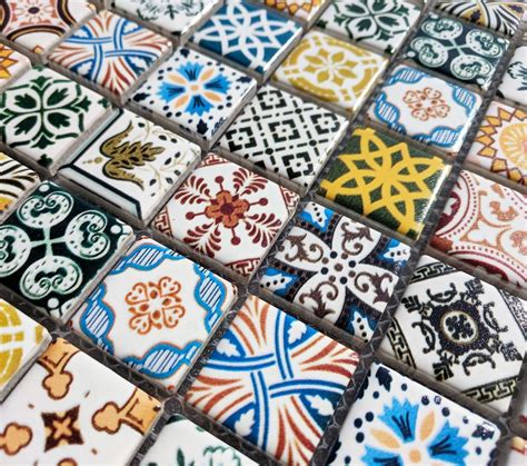 Multi Colour Traditional Moroccan Ceramic Mosaic Wall Tiles