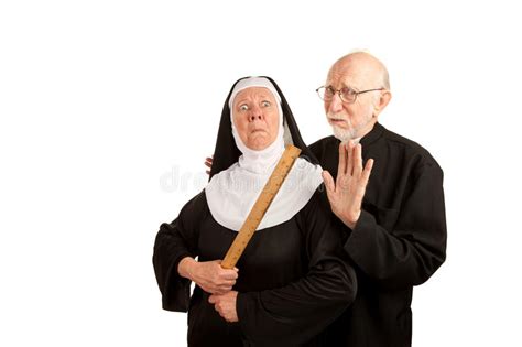 Funny Priest And Nun Stock Photo Image 12998950