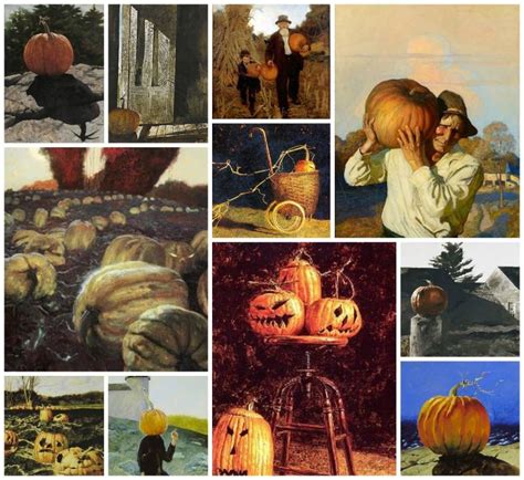 I Created A Collage Of Three Generations Of Wyeth Pumpkin Art For