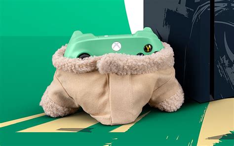 Look At This Little Grogu Xbox Controller With A Little Coat