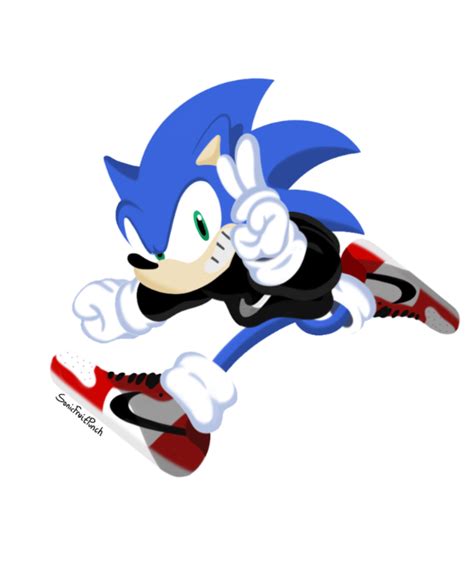 I Drew Sonic Wearing Low Air Jordan 1s Oc Sonicthehedgehog
