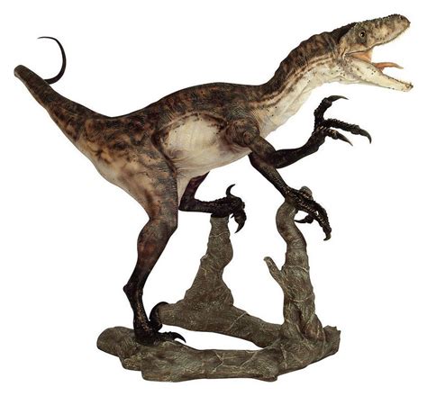 Jurassic World Velociraptor Open Jaw Deinonychos Life Size Statue