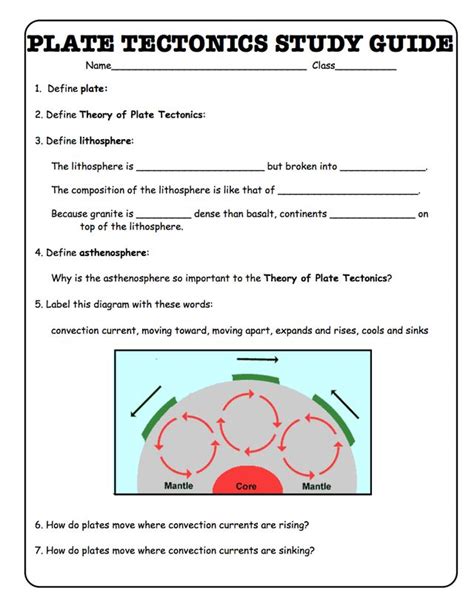 Base your answer to the following question on the block diagram below shows the boundary between two tectonic plates. The theory Of Plate Tectonics Worksheet | Briefencounters