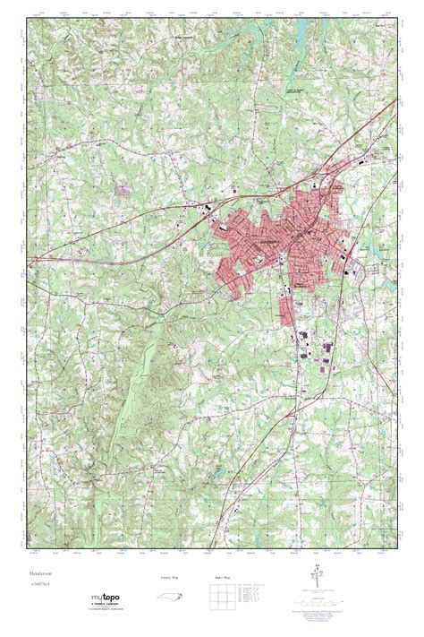 Mytopo Henderson North Carolina Usgs Quad Topo Map
