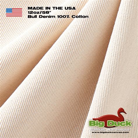 Made In The Usa Fabrics 12oz Bull Denim Natural