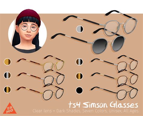 Simson Glasses By Tamo Sims 4 Panda Cc