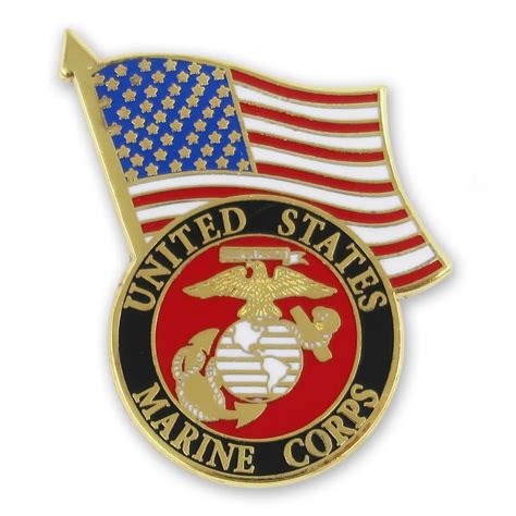 United States Marine Corps Sealusa Flag Lapel Pin United States