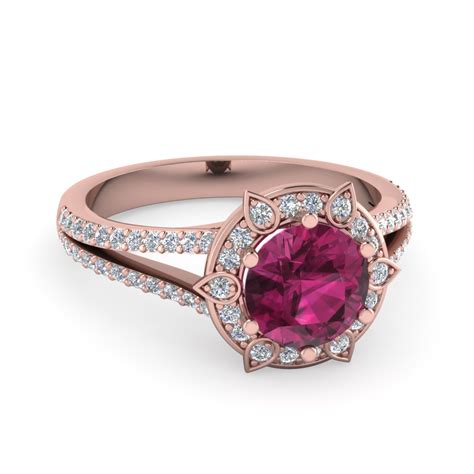Back up the big question with an incredibly beautiful engagement ring from our collection of great designs, from rose gold to traditional diamond rings, we will help you find the perfect symbol for your love! Round Cut Halo Diamond Engagement Ring With Pink Sapphire ...