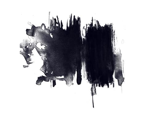 Abstract Black Ink Strokes For Photo Overlay And Graphic Design