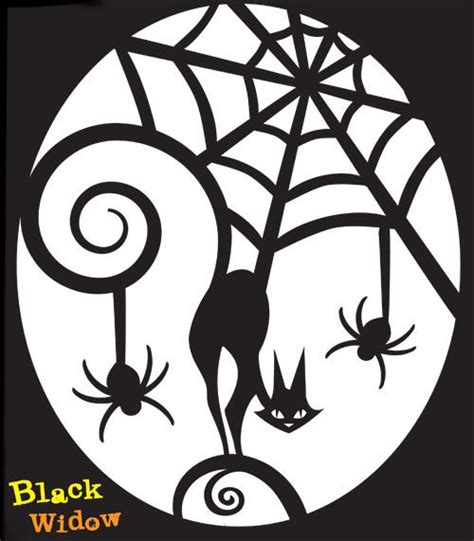 Black Widow Halloween Stencil By Kodak Halloween Pumpkin Stencils