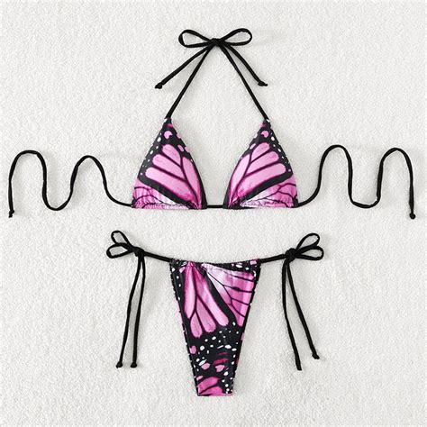 micro butterfly bikini set