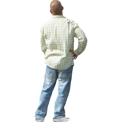 Hombre de espaldas | Man looking up, Human poses, Flannel shirt