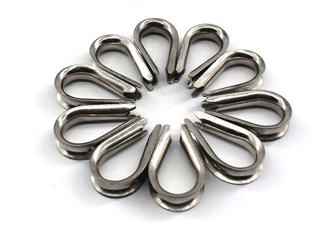 10 Pcs M12 304 Stainless Steel Thimble For Wire Rope Cable Wire Ring