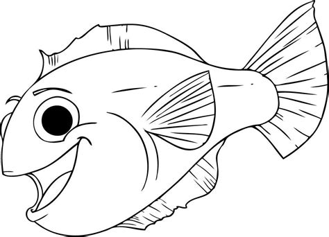 Small fish in an ocean. Free Printable Fish Coloring Pages For Kids | Fish ...