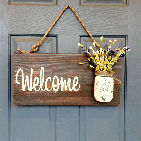 Rustic Outdoor Brown Welcome Outdoor Welcome Sign By Redroansigns