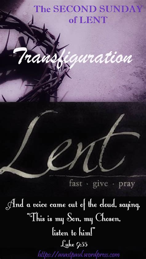 Lenten Reflection 17 March Transfiguration Anastpaul