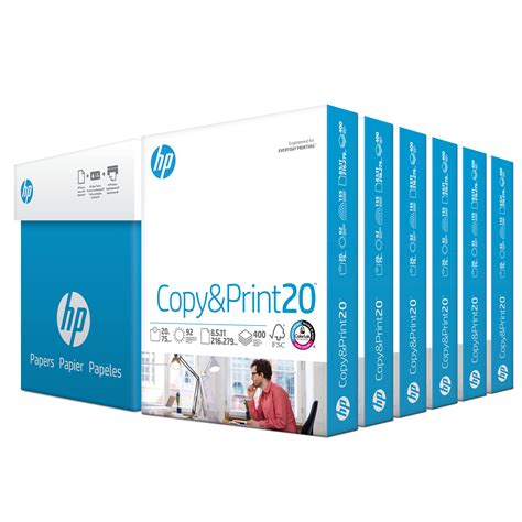 Buy Hp Printer Papers 85 X 11 Paper Copy Andprint 20 Lb 6 Pack Case