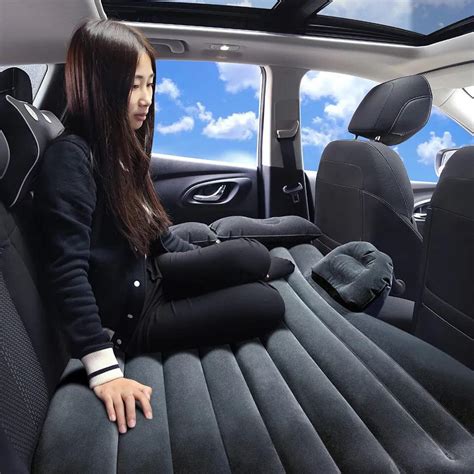 Universal Car Air Mattress Travel Inflatable Car Bed Black Auto Transforms Store