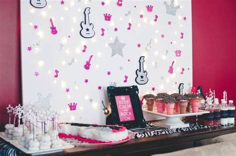 Cute Rock And Roll Party Rock Star Party Rockstar Birthday Party