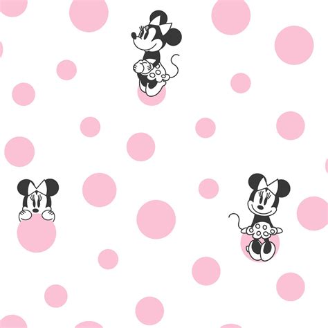 Disney Kids Vol 4 Minnie Mouse Dots Wallpaper Pinkn Us Wall Decor