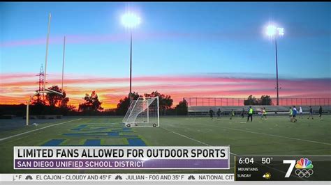 San Diego Unified School District Says Limited Fans Are Allowed For